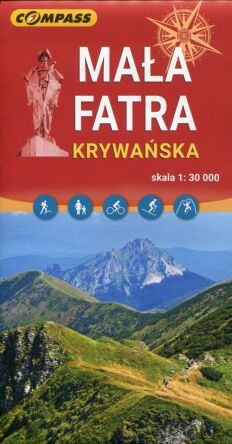 Mała Fatra Krywańska. Mapa turystyczna w skali 1:30 000