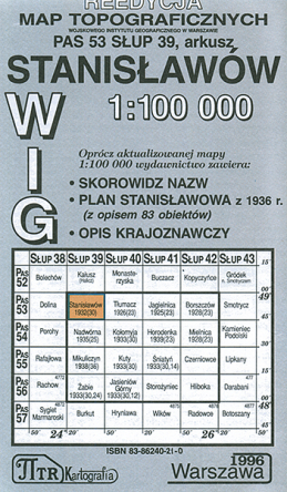 Stanisławów. Reprint mapy WIG 1:100 000