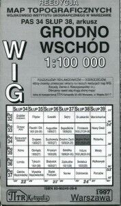 Grodno Wschód. Reprint mapy WIG w skali 1:100 000