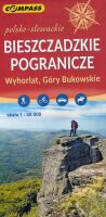 Pogranicze bieszczadzkie. Wyhorlat, Góry Bukowskie. Mapa turystyczna w skali 1:50 000.