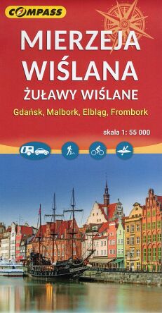 Mierzeja Wiślana. Mapa turystyczna w skali 1:55 000