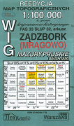 Ządzbork (Mrągowo). Reprint mapy WIG 1:100 000