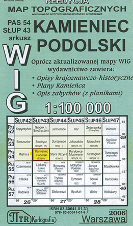 Kamieniec Podolski. Reprint mapy WIG 1:100 000