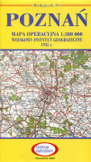 Poznań. Mapa 1:300 000. Reprint arkusza mapy operacyjnej WIG