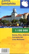 Ziemia Łomżyńska. Foliowana mapa turystyczna w skali 1:100 000.