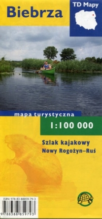 Biebrza. Szlak kajakowy Nowy Rogożyn-Ruś. Mapa turystyczna 1:100 000