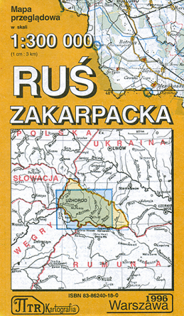 Ruś Zakarpacka. Mapa 1:300 000