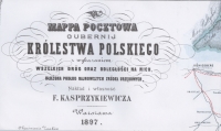 Mappa pocztowa gubernij Królestwa Polskiego z wykazaniem wszelkich dróg oraz odległości na nich. Reedycja