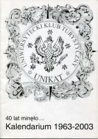 40 lat minęło… Uniwersytecki Klub Turystyczny „Unikat” 1963-2003