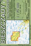 Bieszczady Zachodnie. Mapa 1:75 000 - reedycja powiększonych map WIG