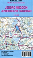 Jezioro Niegocin. Jezioro Boczne i Wojnowo. Mapa foliowana 1:25 000