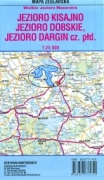 Jezioro Kisajno, Jezioro Dobskie, Jezioro Dargin. Mapa 1:25 000. Mapa foliowana