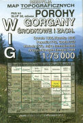 Porohy. Gorgany Środkowe i Zach. Reprint mapy topograficznej WIG