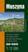 Muszyna. Plan miasta w skali 1:12 500